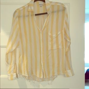 Vici dolls yellow and white long sleeve shirt